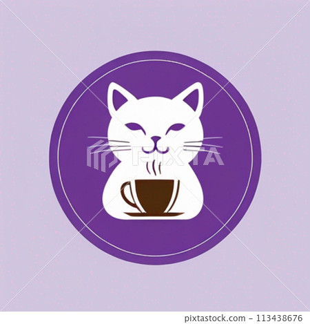 Cat coffee logo 113438676