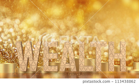 The wealth and coins for Business concept 3d rendering. 113438862