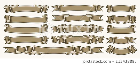 Vector Ribbon Banners Set Vector Ribbon Banners Set 113438883