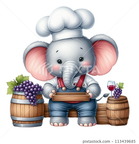 elephant holding grapes clipart watercolor elephant holding grapes clipart watercolor 113439685