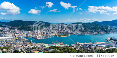 從稻佐山展望台眺望的全景【長崎市】 從稻佐山展望台眺望的全景【長崎市】 113440056