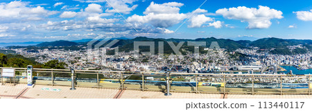 從稻佐山展望台眺望的全景【長崎市】 從稻佐山展望台眺望的全景【長崎市】 113440117