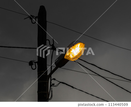 Lantern on a pole Lantern on a pole 113440509