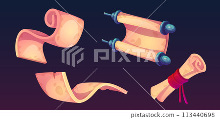 Old parchment sheets set 113440698