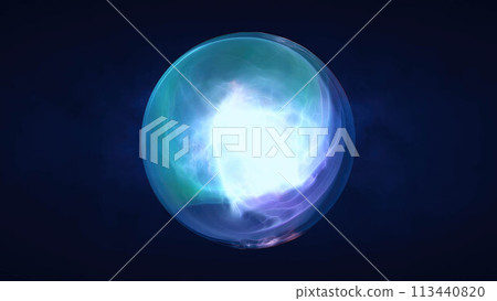 Blue translucent glass energy futuristic magic round ball liquid plasma sphere. Abstract background. Video in high quality 4k, motion design Blue translucent glass energy futuristic magic round ball liquid plasma sphere. Abstract background. Video in high quality 4k, motion design 113440820