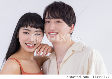 美容無性別化妝男性和女性化妝 美容無性別化妝男性和女性化妝 113441177