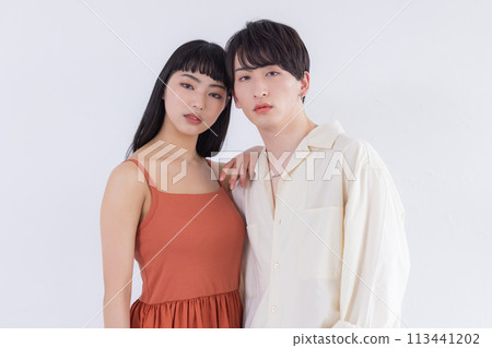 美容無性別化妝男性和女性化妝 美容無性別化妝男性和女性化妝 113441202