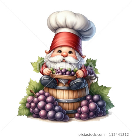 gnome holding grapes clipart watercolor gnome holding grapes clipart watercolor 113441212