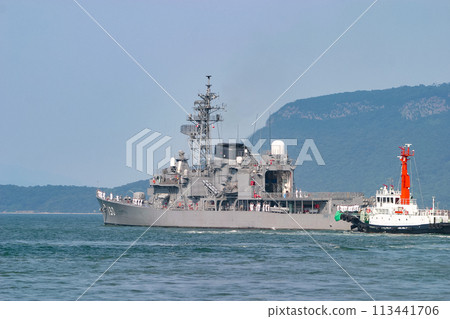 Departure Maritime Self-Defense Force escort ship Departure Maritime Self-Defense Force escort ship 113441706