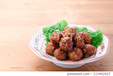 Chinese style meatballs 113442027