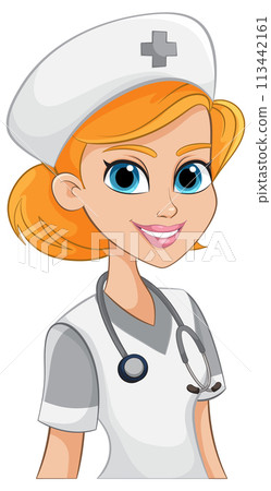 Friendly Nurse in Professional Attire Friendly Nurse in Professional Attire 113442161