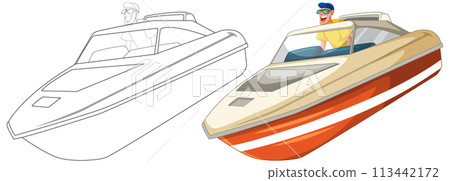 Speedboats Racing on Open Waters 113442172