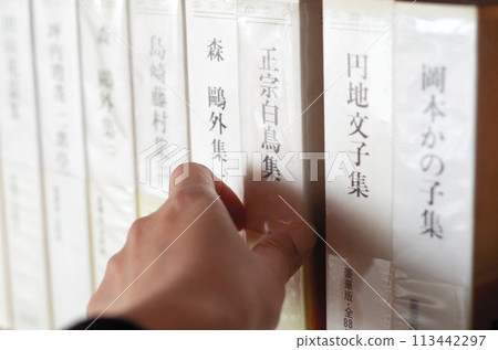 拿起書架上的日本文學全集 拿起書架上的日本文學全集 113442297