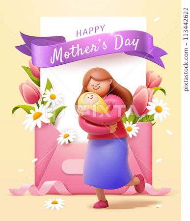 3D mothers day poster 113442622