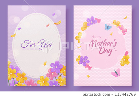 Delicate Mothers Day card set 113442769