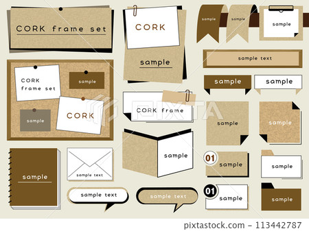 軟木風格簡單框架套裝 113442787