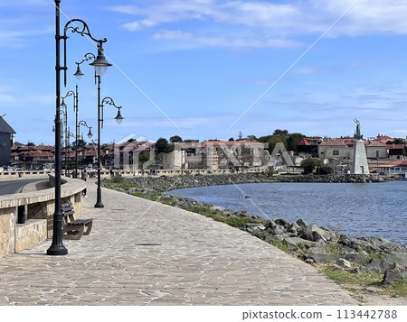 Panoramic view to the town of Nessebar, Bulgaria Panoramic view to the town of Nessebar, Bulgaria 113442788
