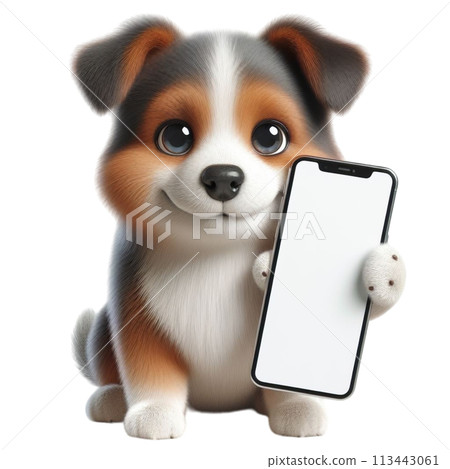 Screen Mockup Phone 3D render illustration Screen Mockup Phone 3D render illustration 113443061