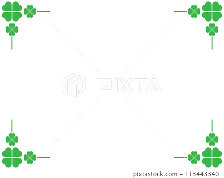 Clover / Spring / Corner / Frame / Illustration / Material Clover / Spring / Corner / Frame / Illustration / Material 113443340