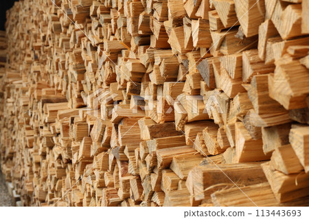 Stacked firewood 113443693