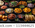 Mexican food, Cinco de Mayo celebration, menu shot, variety 113444625