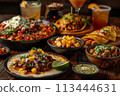 Mexican food, Cinco de Mayo celebration, menu shot, variety 113444631