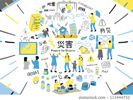 人們為自然災害做準備 113444732