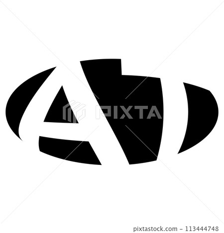 Oval logo double letter A, T two letters at ta Oval logo double letter A, T two letters at ta 113444748