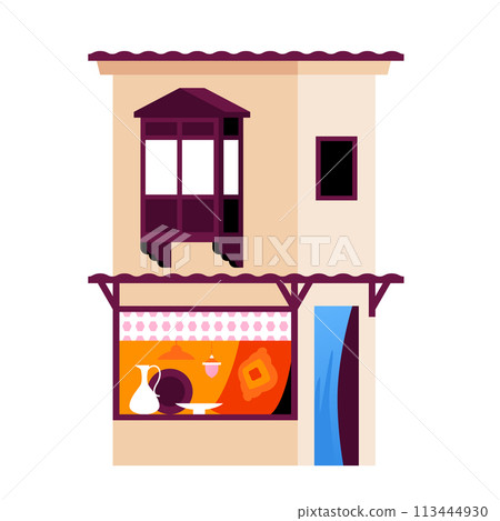 Turkish teahouse - modern flat design style single isolated image 113444930