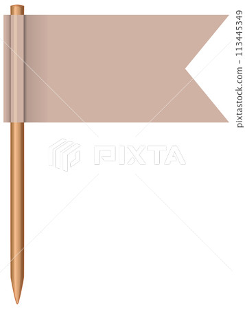 Blank Medieval Banner on Flagpole 113445349