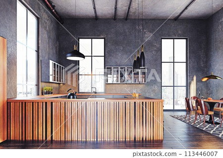 modern kitchen interior 113446007