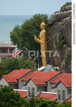 Buddha statue at Wat Khao Takiap in Hua Hin 113446394