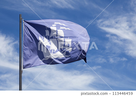 Flag of Treguier atop of its pole 113446459