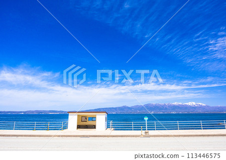 [Niigata Prefecture_Sado_Echigo-Nagahama] Love Bus Stop: Senago 113446575