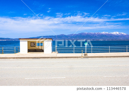 [Niigata Prefecture_Sado_Echigo-Nagahama] Love Bus Stop: Senago 113446578