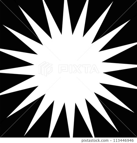 方形黑色實心閃光集中線條素材 方形黑色實心閃光集中線條素材 113446946