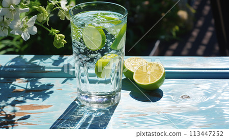 Cold water with lime Cold water with lime 113447252