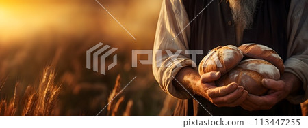 farmer hands holding fresh baked farmer hands holding fresh baked 113447255