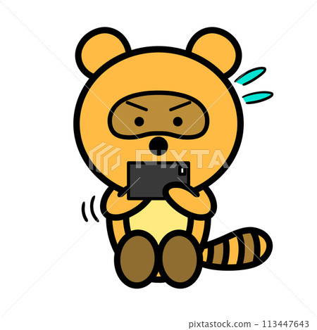 一隻熱衷於智慧型手機遊戲的貉 113447643
