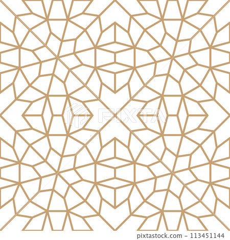 Islamic background with traditional style arabic. Seamless pattern for card, background, fabric or abstract design. Muslim ornament. 113451144