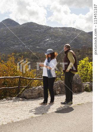 senior friends tourists outdoor adventure together on mediterranian sea close up senior friends tourists outdoor adventure together on mediterranian sea close up 113451187