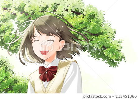 微笑的女學生 113451360