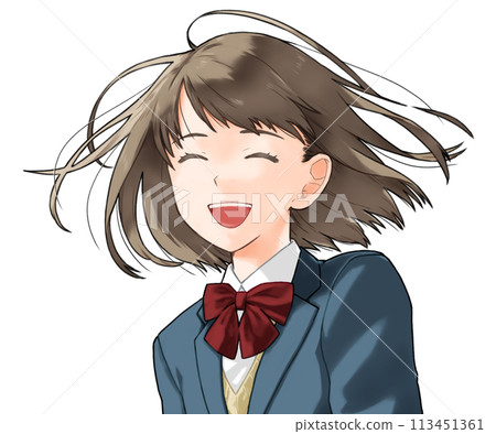 Laughing female student 113451361