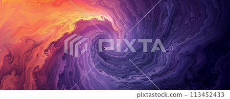 Mixing Liquid Paints Abstract Background in Magenta Colors, Generative AI 113452433