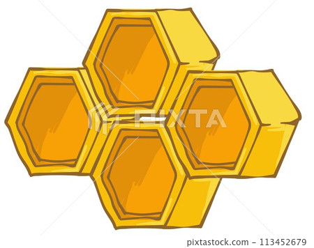 Hexagonal honeycomb for bees, apiary and farming 113452679