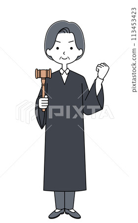 膽量擺出女法官的插圖 膽量擺出女法官的插圖 113453423