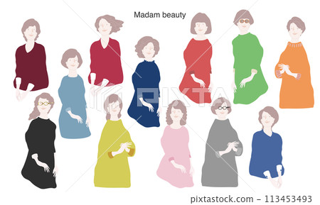 美麗的女士,時尚的女士,40、50、60、70 年代 美麗的女士,時尚的女士,40、50、60、70 年代 113453493