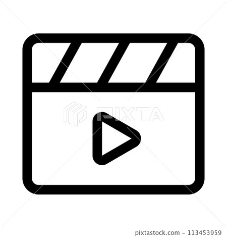 Simple video icon. Cinema icon. Vector. 113453959