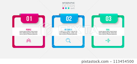 Infographic template business concept with step. 113454500