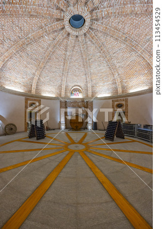 Stored wine bottles, wine cella, Canale, Piedmont, Italy 113454529